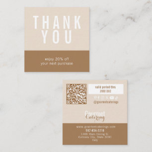 Gourmet Catering Square Discount Card