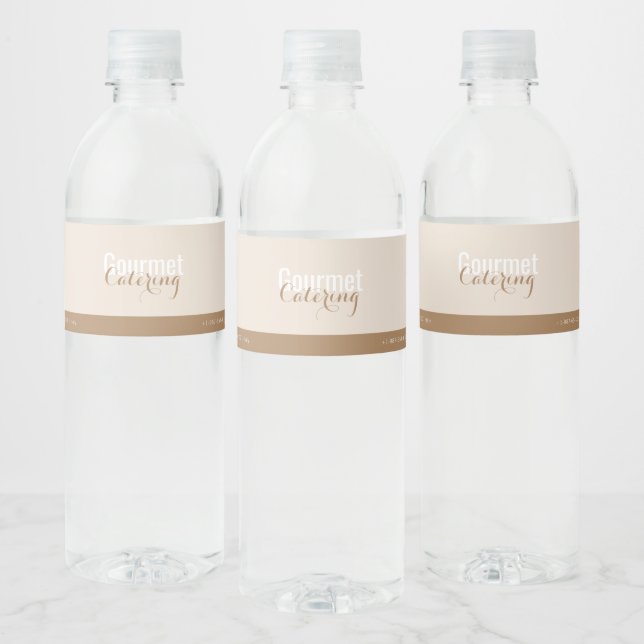 Gourmet Catering  Water Bottle Label (Bottles)