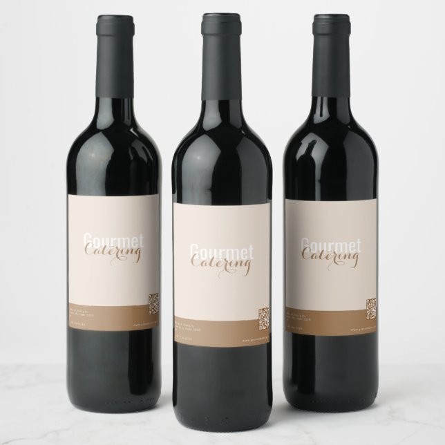Gourmet Catering Wine Label (Bottles)