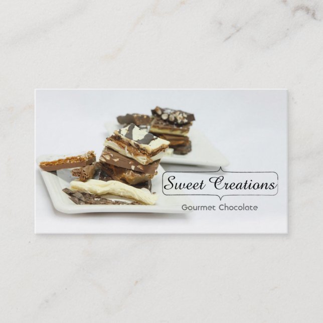 Gourmet Chocolates/Sweets Creations/Chocalatie Business Card (Front)