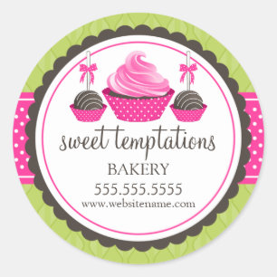 Gourmet Cupcake and Cake Pops Bakery Seals