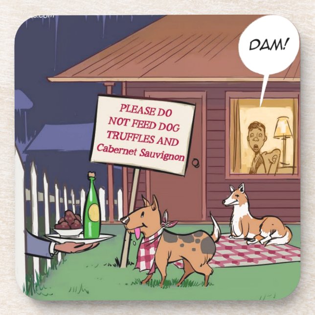 Gourmet Dogs Funny Coaster (Front)