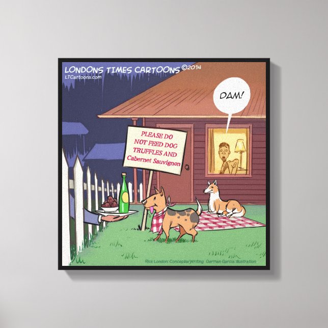 Gourmet Dogs Funny Wrapped Canvas Print (Front)
