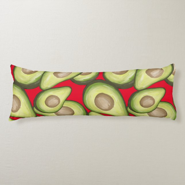 Gourmet Fresh Cut Vegan Avacados Body Cushion (Front)