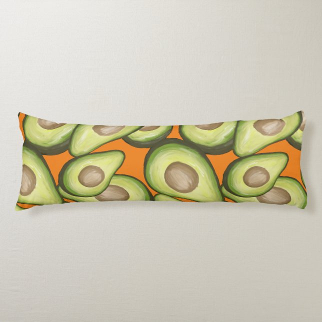 Gourmet Fresh Cut Vegan Avacados Body Cushion (Front)