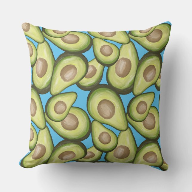 Gourmet Fresh Cut Vegan Avacados Cushion (Front)