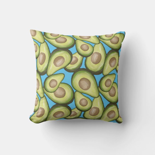 Gourmet Fresh Cut Vegan Avacados Cushion (Front)
