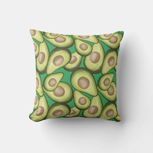 Gourmet Fresh Cut Vegan Avacados Cushion (Front)
