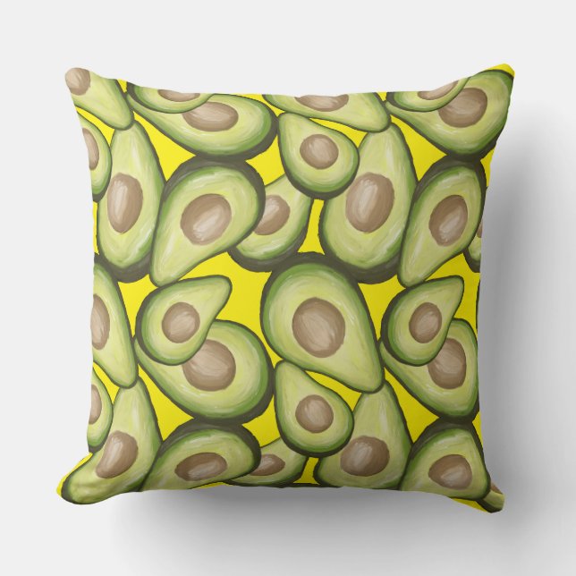 Gourmet Fresh Cut Vegan Avacados Cushion (Front)