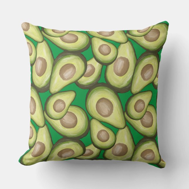 Gourmet Fresh Cut Vegan Avacados Cushion (Front)