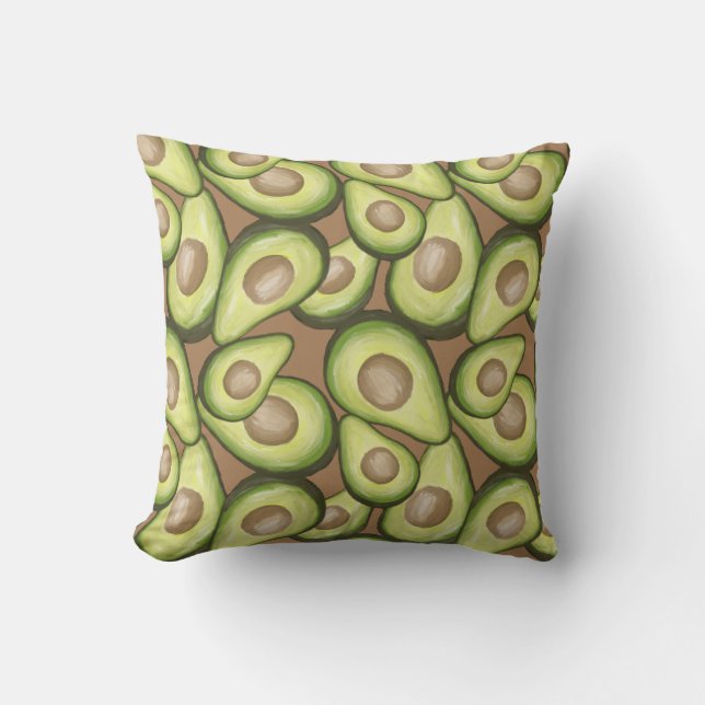Gourmet Fresh Cut Vegan Avacados Cushion (Front)