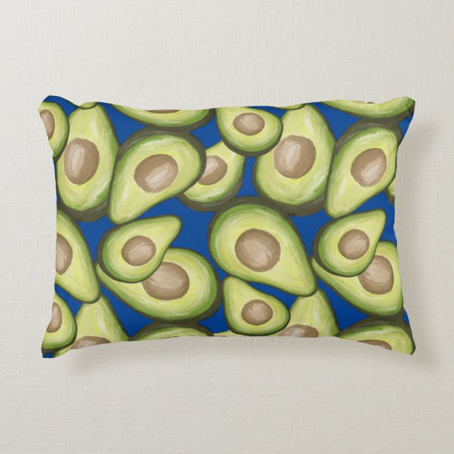 Gourmet Fresh Cut Vegan Avacados Decorative Cushion (Front)