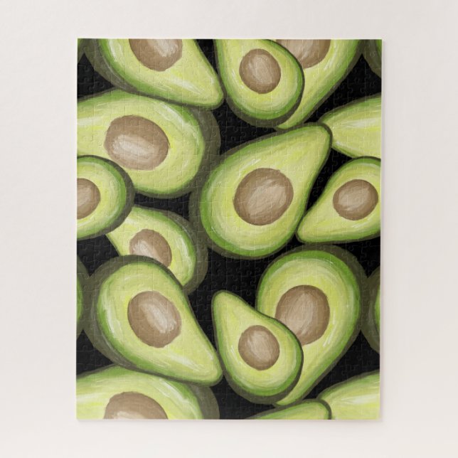 Gourmet Fresh Cut Vegan Avacados Jigsaw Puzzle (Vertical)
