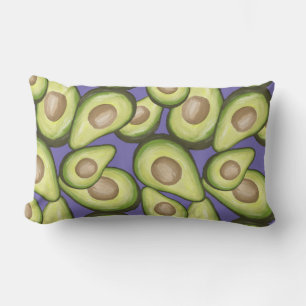 Gourmet Fresh Cut Vegan Avacados Lumbar Cushion