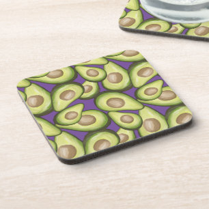 Gourmet Fresh Cut Vegan Avocado Pattern Coaster