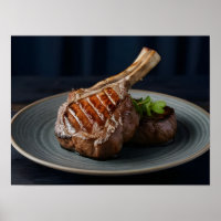 Gourmet Grilled Beef Steak with Elegant Sear Marks