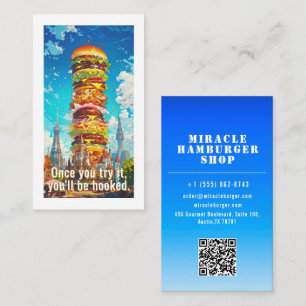 Gourmet Hamburger Shop Business Card Template