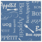 Gourmet Kitchen Bon Appetit Blue Custom Colour