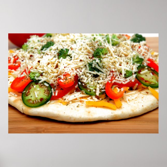 Gourmet Veggie Pizza Poster (Front)