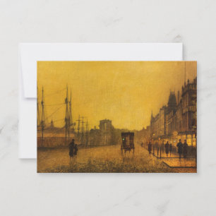 Gourock Dock, Glasgow by John Atkinson Grimshaw Thank You Card