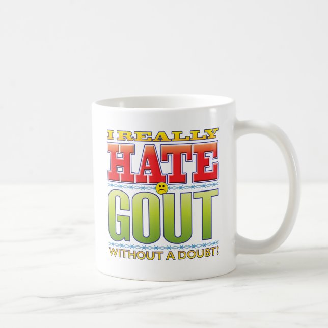 Gout Hate Face Coffee Mug (Right)