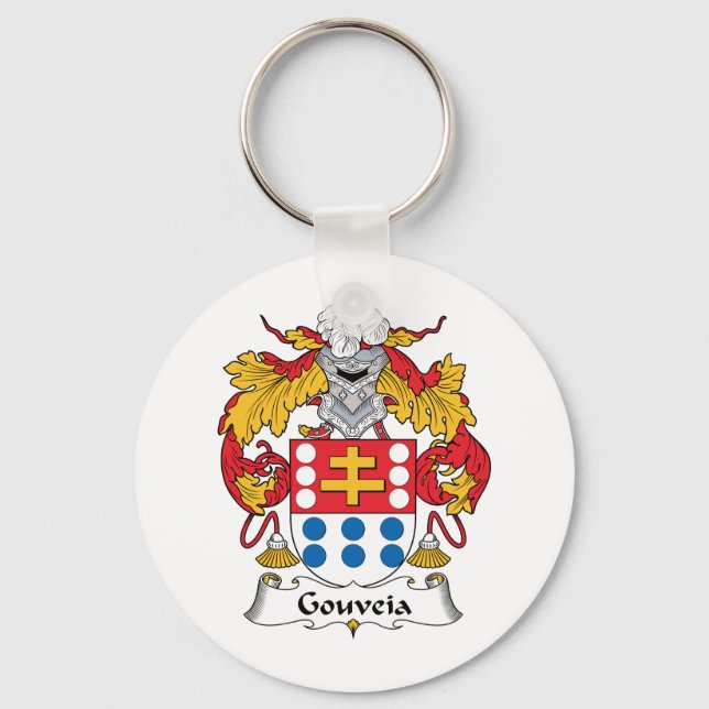 Gouveia Family Crest Key Ring (Front)
