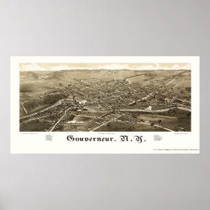 Gouverneur, NY Panoramic Map - 1885 Poster