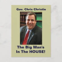 Gov. Chris Christie Big Man In The House Postcard