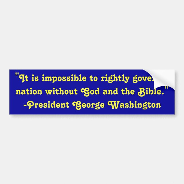 Govern with God and the Bible Bumper Sticker (Front)