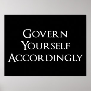 Govern Yourself Accordingly Funny Lawyer Poster