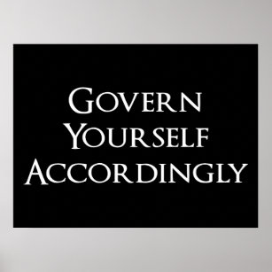 Govern Yourself Accordingly Funny Lawyer Poster