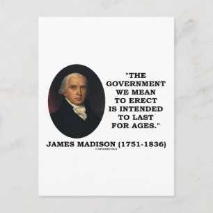 Government Erect Intended To Last For Ages Quote Postcard