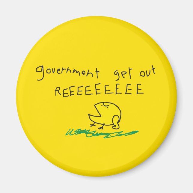 Government get out REE SNEKRIGHT Gadsden Flag Magnet (Front)