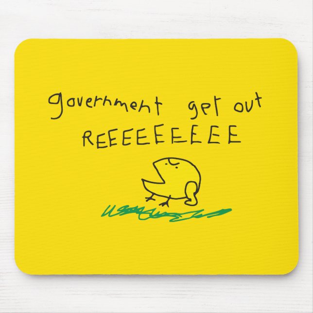 Government get out REE SNEKRIGHT Gadsden Flag Mouse Mat (Front)