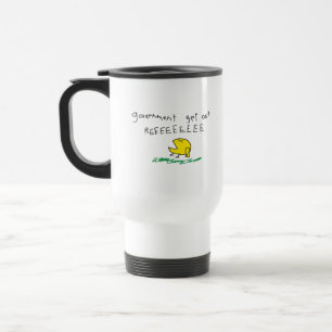Government get out REE SNEKRIGHT Gadsden Flag Travel Mug