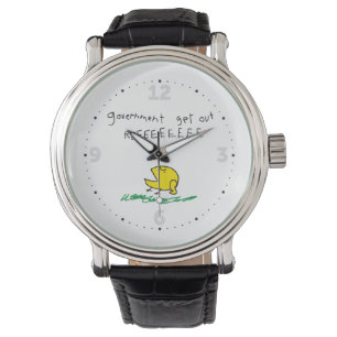 Government get out REE SNEKRIGHT Gadsden Flag Watch