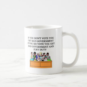 government jury duty joke coffee mug