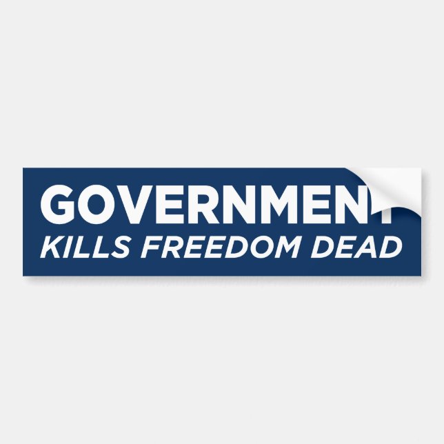 Government Kills Freedom Dead Bumper Sticker (Front)