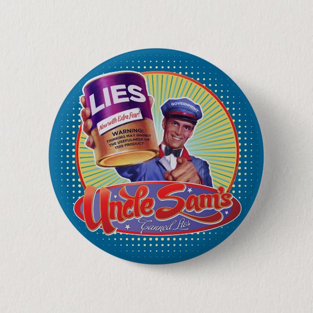 Government Lies! Button (Front)