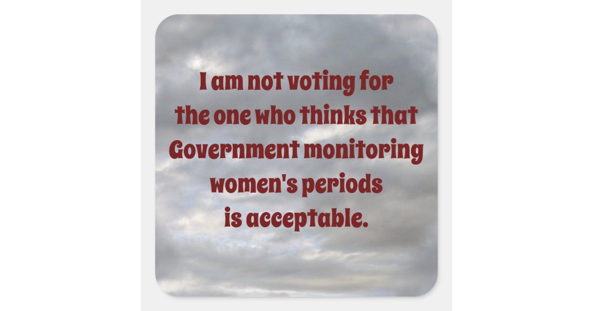 Government Monitoring Square Sticker | Zazzle