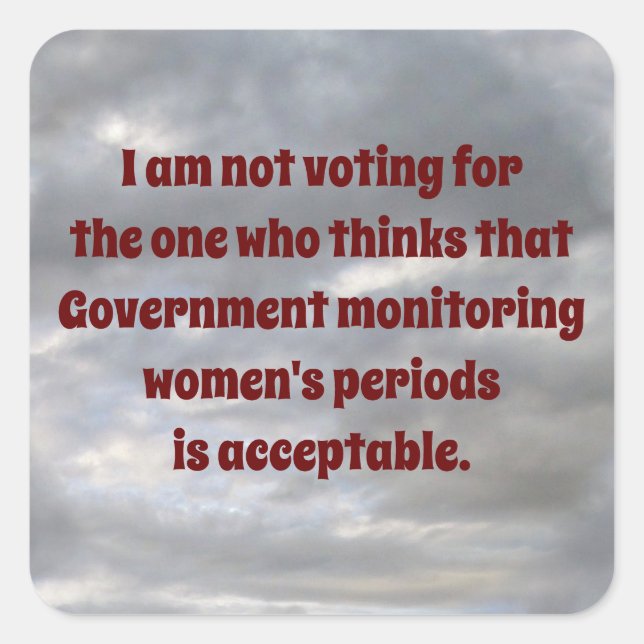 Government Monitoring Square Sticker (Front)