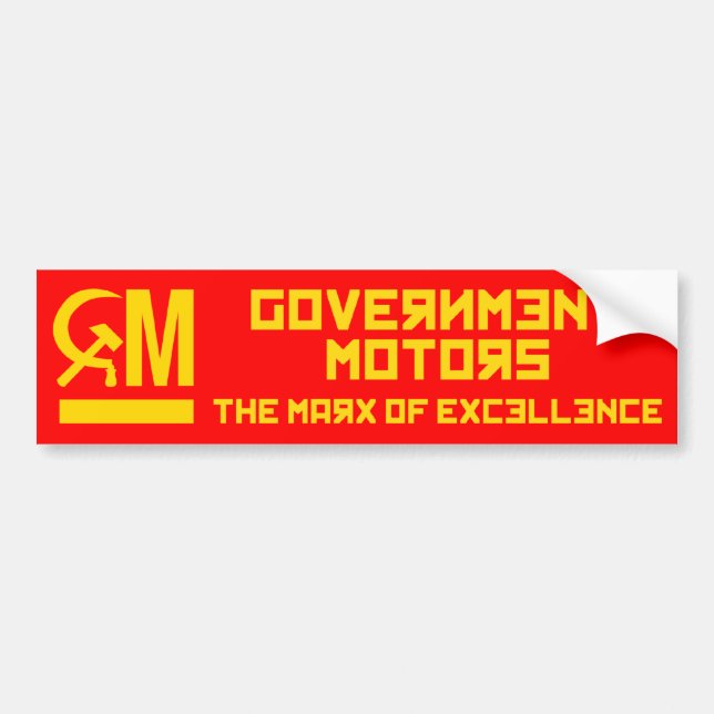 Government Motors Bumper Sticker (Front)