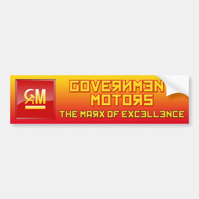 Government Motors-Marx of Excellence BumperSticker Bumper Sticker (Front)