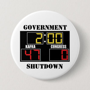 Government Shutdown 7.5 Cm Round Badge