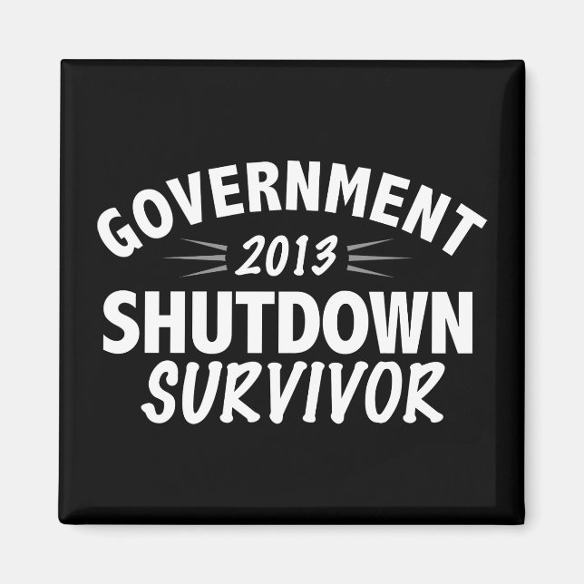 Government Shutdown Survivor Magnet (Front)