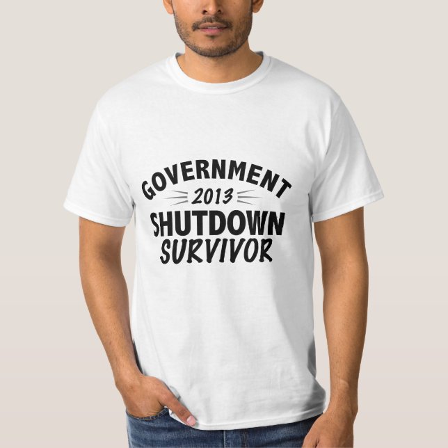 Government Shutdown Survivor T-Shirt (Front)