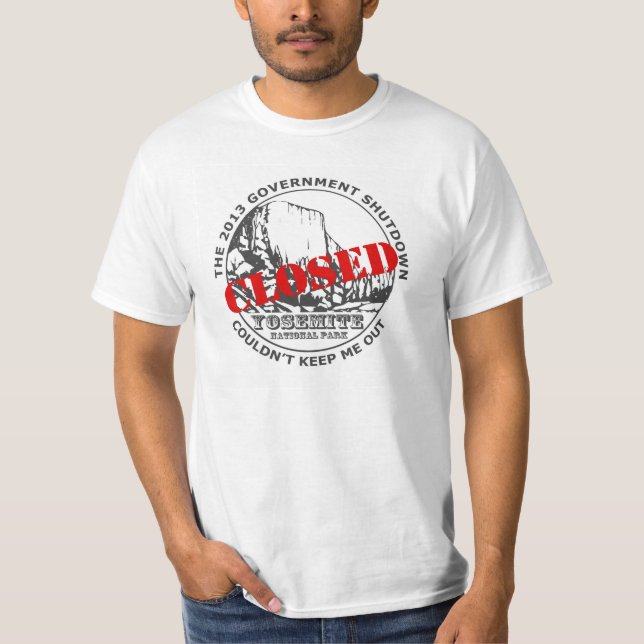Government Shutdown Vacation - Yosemite T-Shirt (Front)