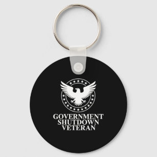 Government Shutdown Veteran Eagle Patriotic Litica Key Ring