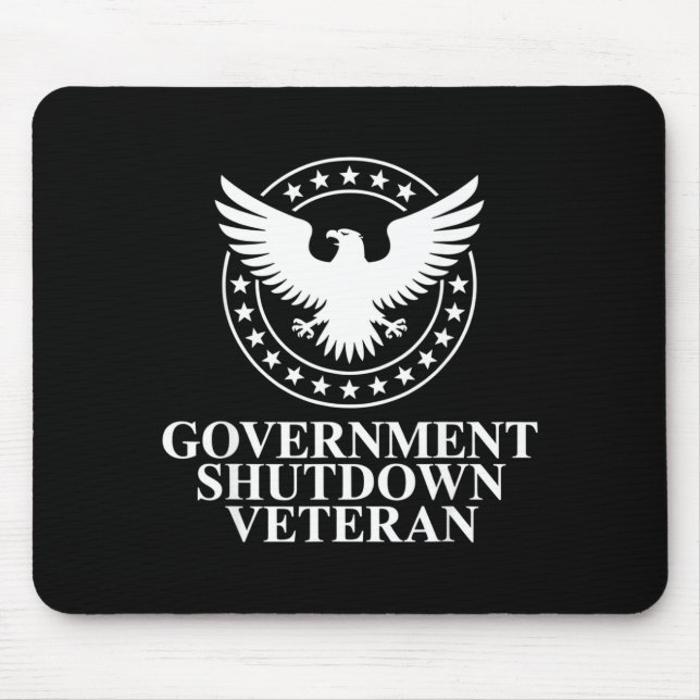 Government Shutdown Veteran Eagle Patriotic Litica Mouse Mat (Front)