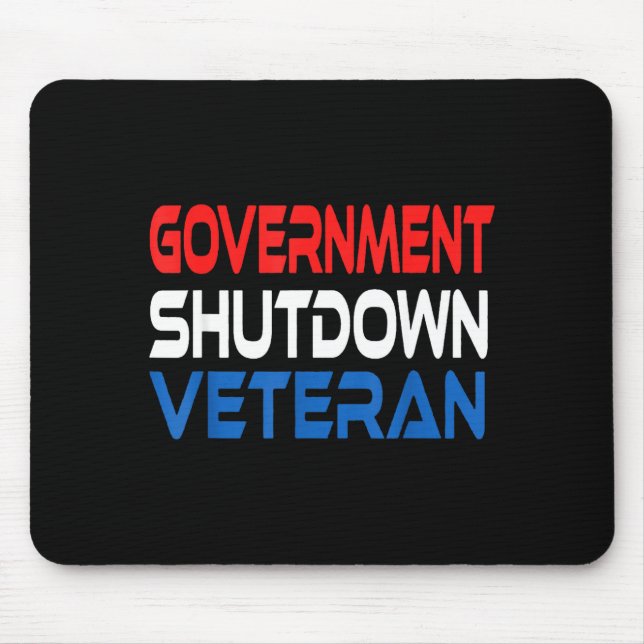 Government Shutdown Veteran  Mouse Mat (Front)